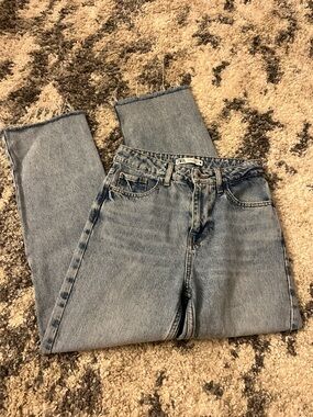Zara Light Blue Straight Leg Jeans